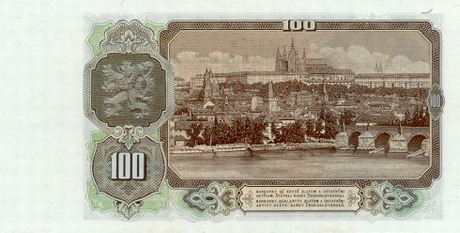 100 korun   1953   back